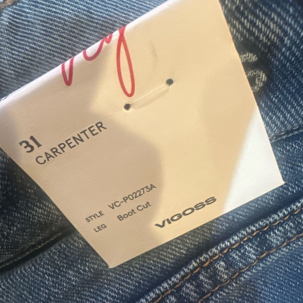 NWTs Vigoss Boot Cut Carpenter Jeans Size 31 - Picture 10 of 10